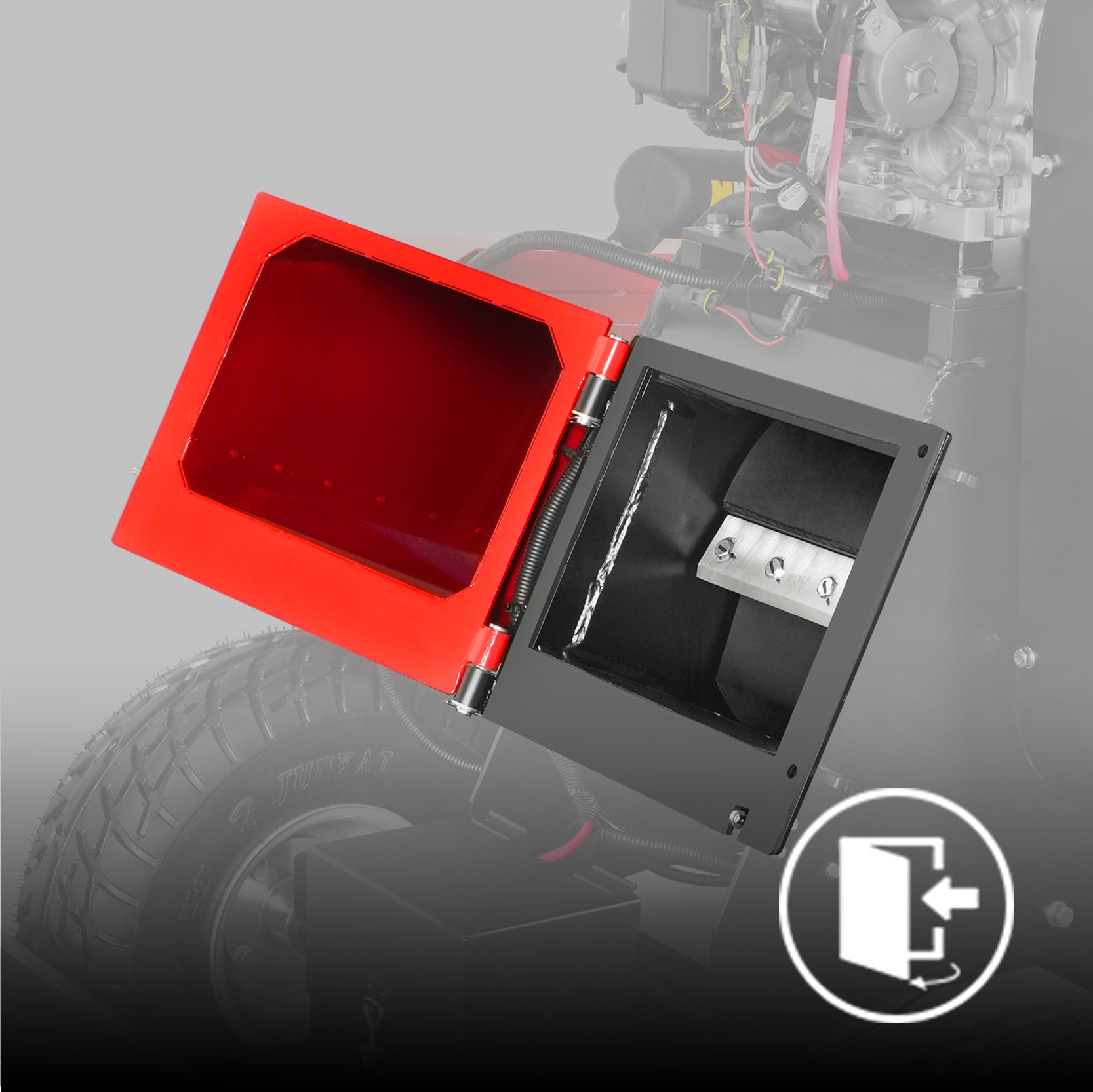 QUICK-OPEN FEEDING CHUTE